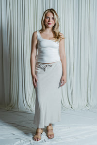 Easy Living Linen Midi Skirt