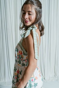 Softly Romantic Floral Tiered Midi Dress
