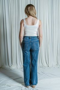 Sierra's Stride High Rise Straight Leg W/ Clean Hem