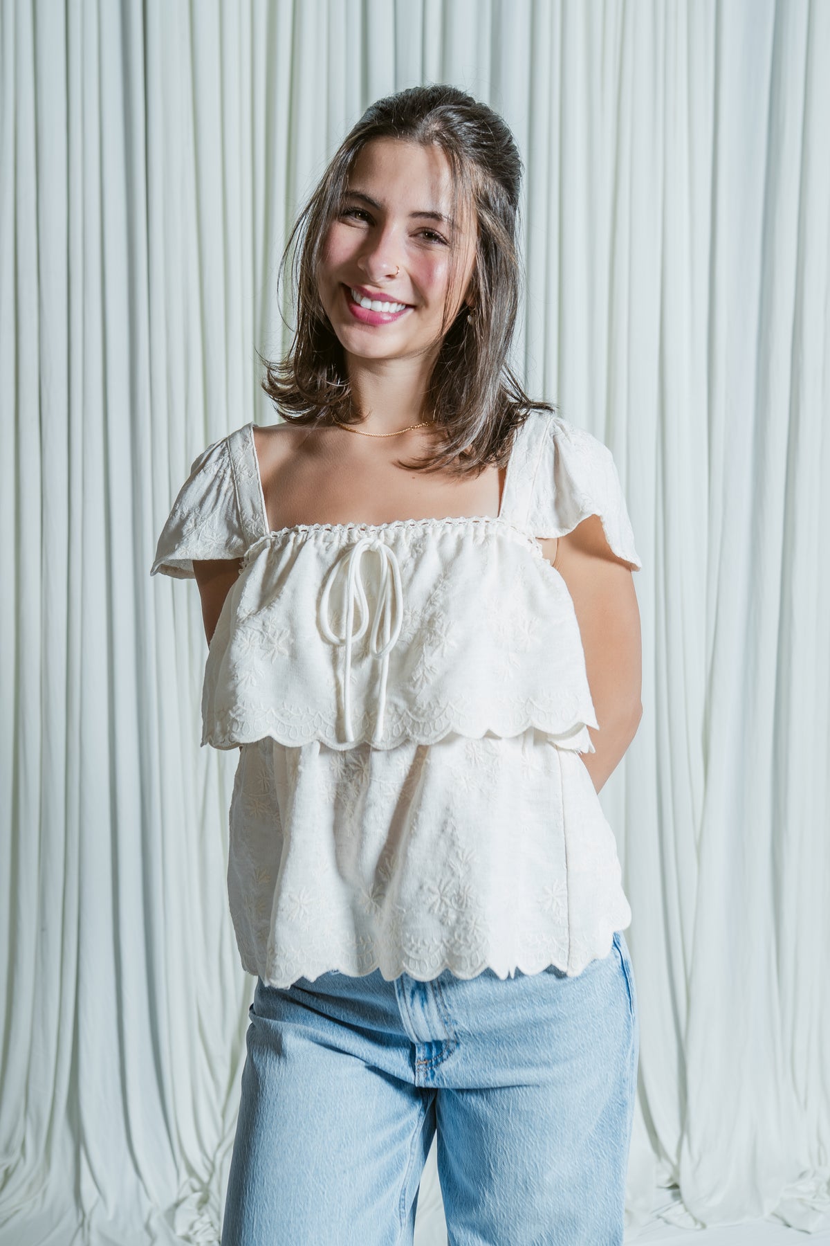 Honey Meadow Ruffle Tiered Top