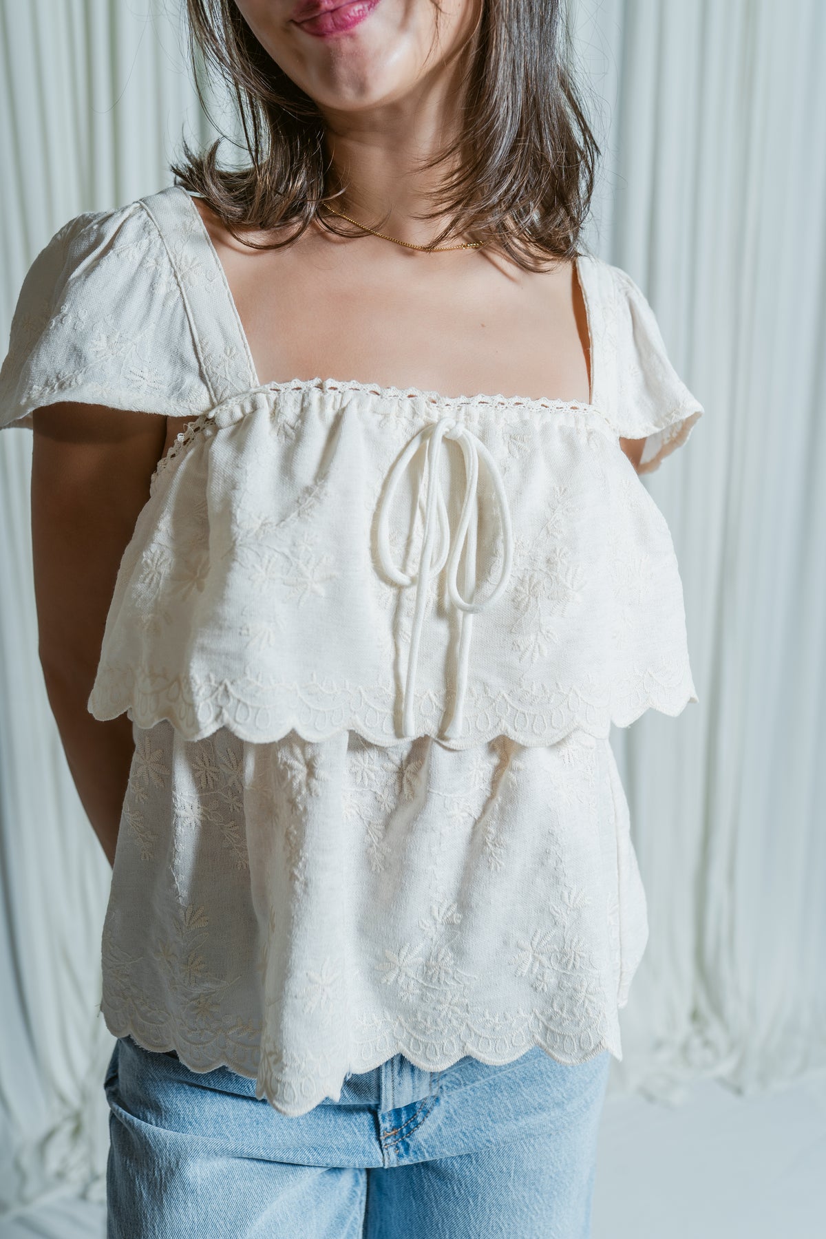 Honey Meadow Ruffle Tiered Top