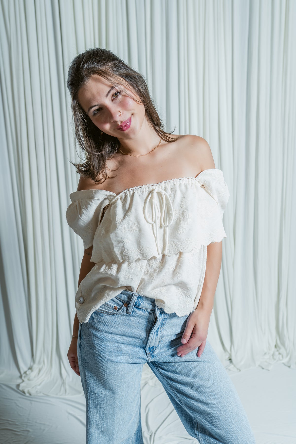 Honey Meadow Ruffle Tiered Top