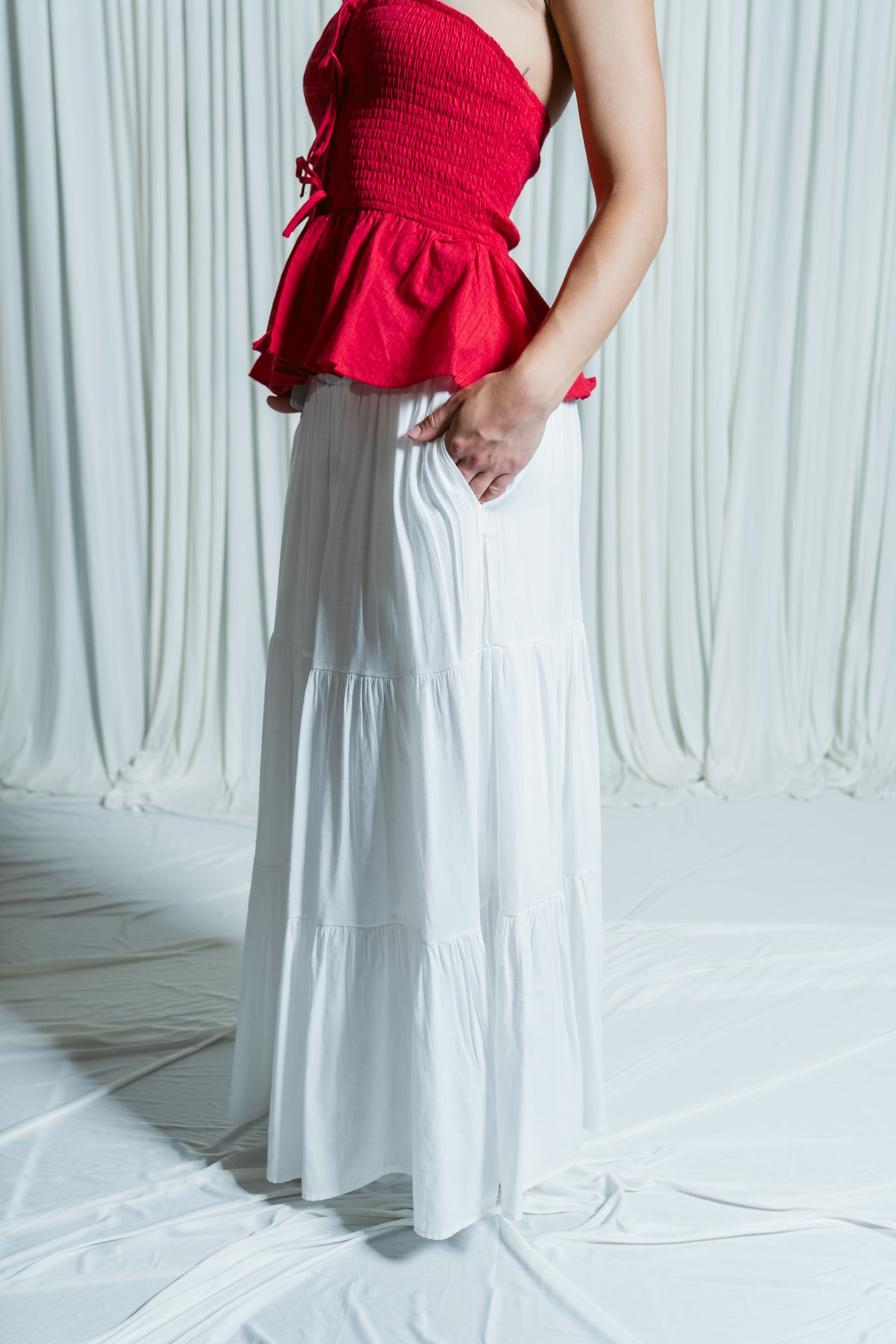 Flowers In Your Hair Tiered Maxi Skirt