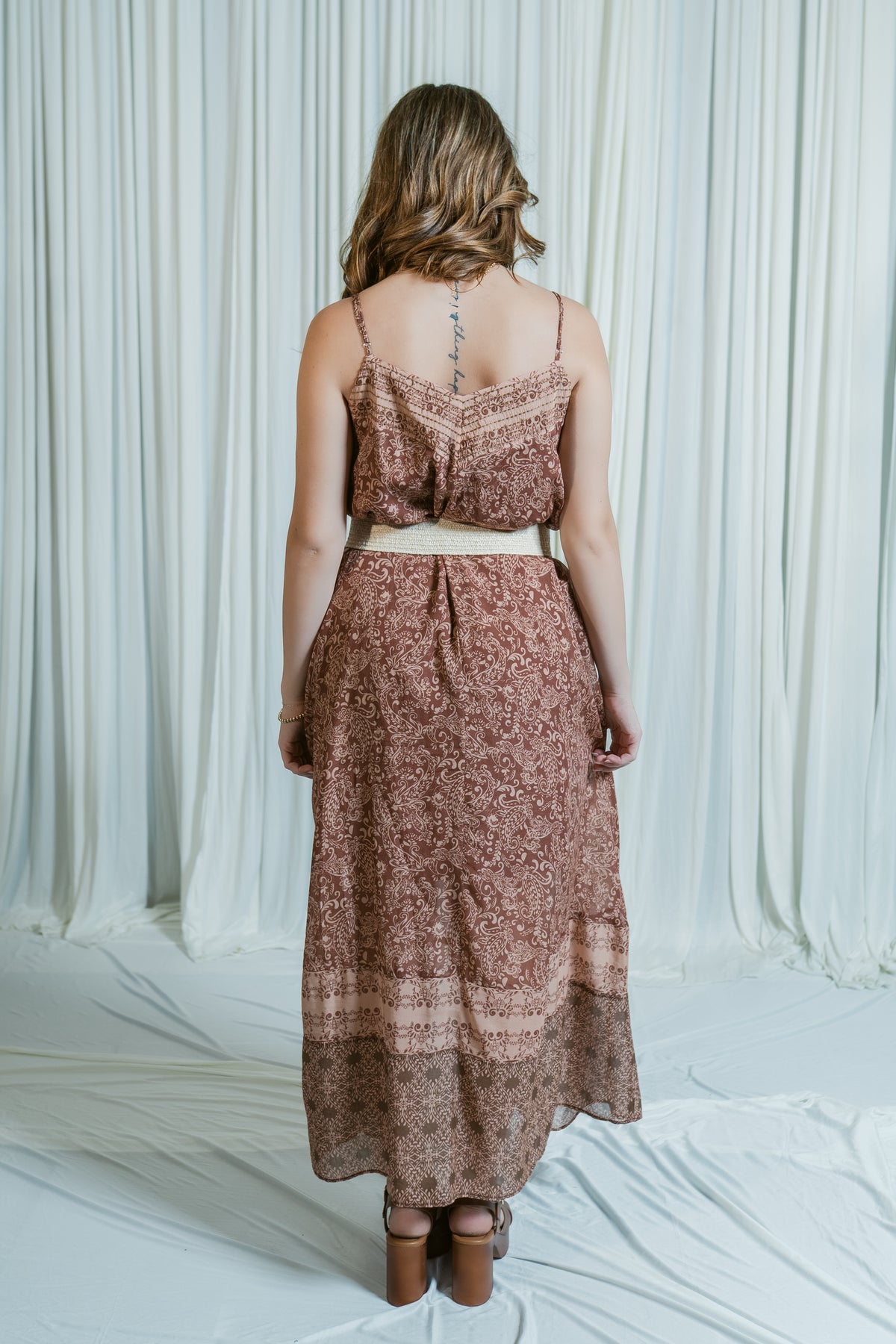 Coastal V-neck Maxi Dress