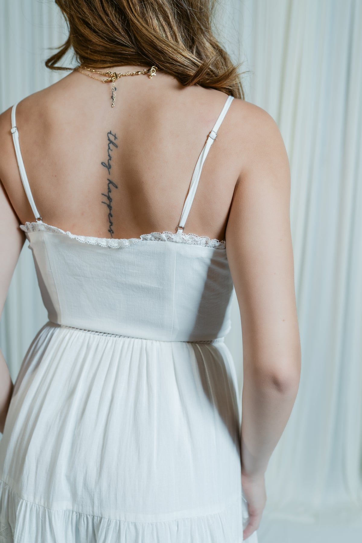 Annabel Floral Lace Maxi Dress W/ Buttons