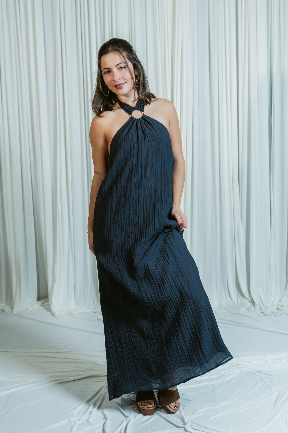 Breezy Bay Halter Maxi Dress