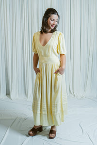 Delaney Linen Puff Sleeve Maxi