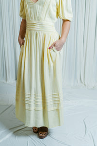 Delaney Linen Puff Sleeve Maxi