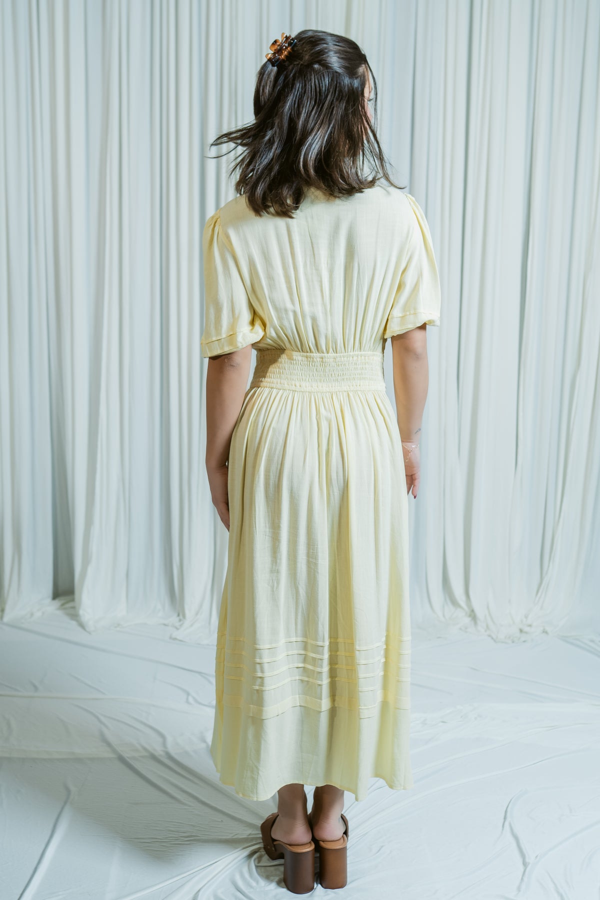 Delaney Linen Puff Sleeve Maxi