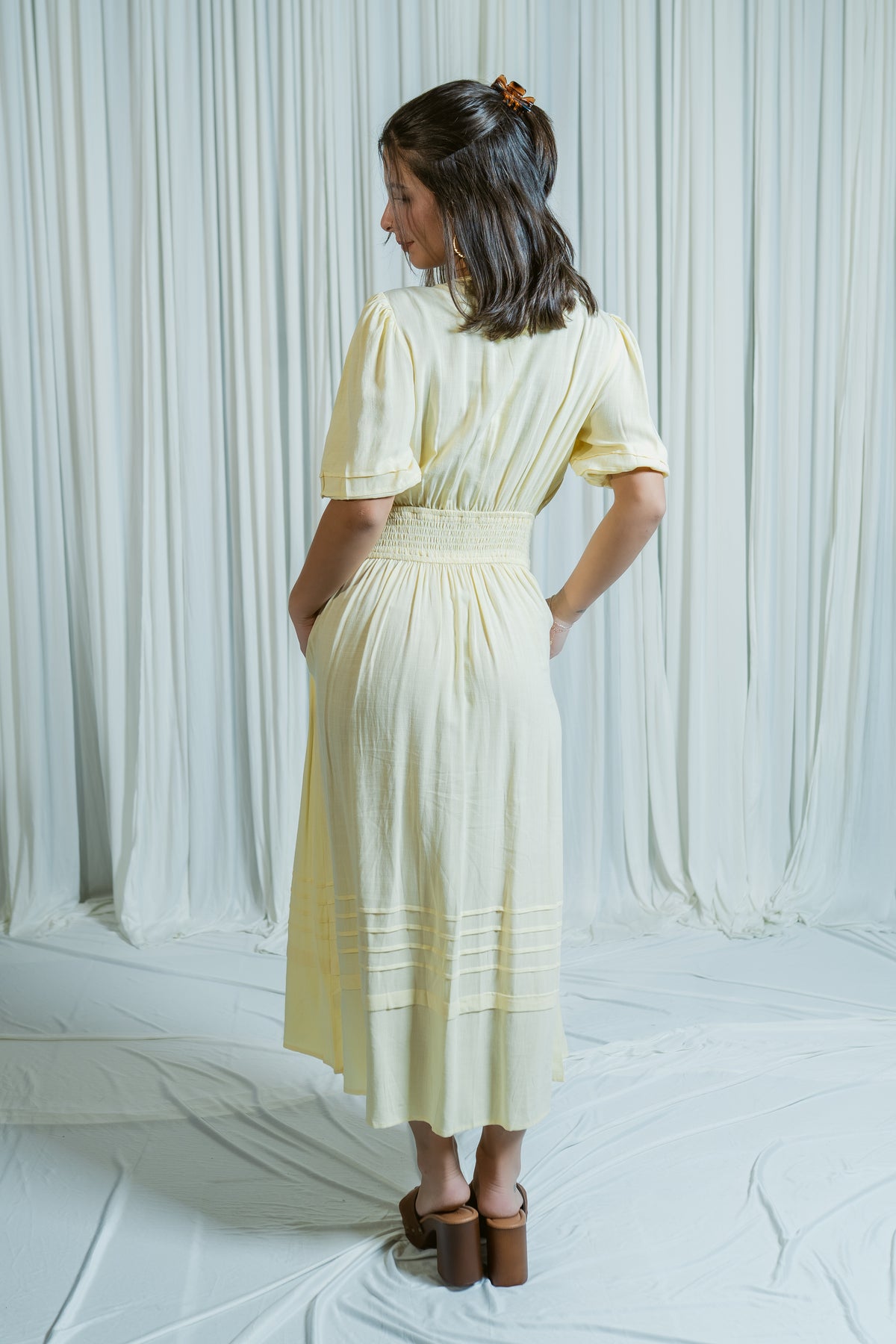 Delaney Linen Puff Sleeve Maxi