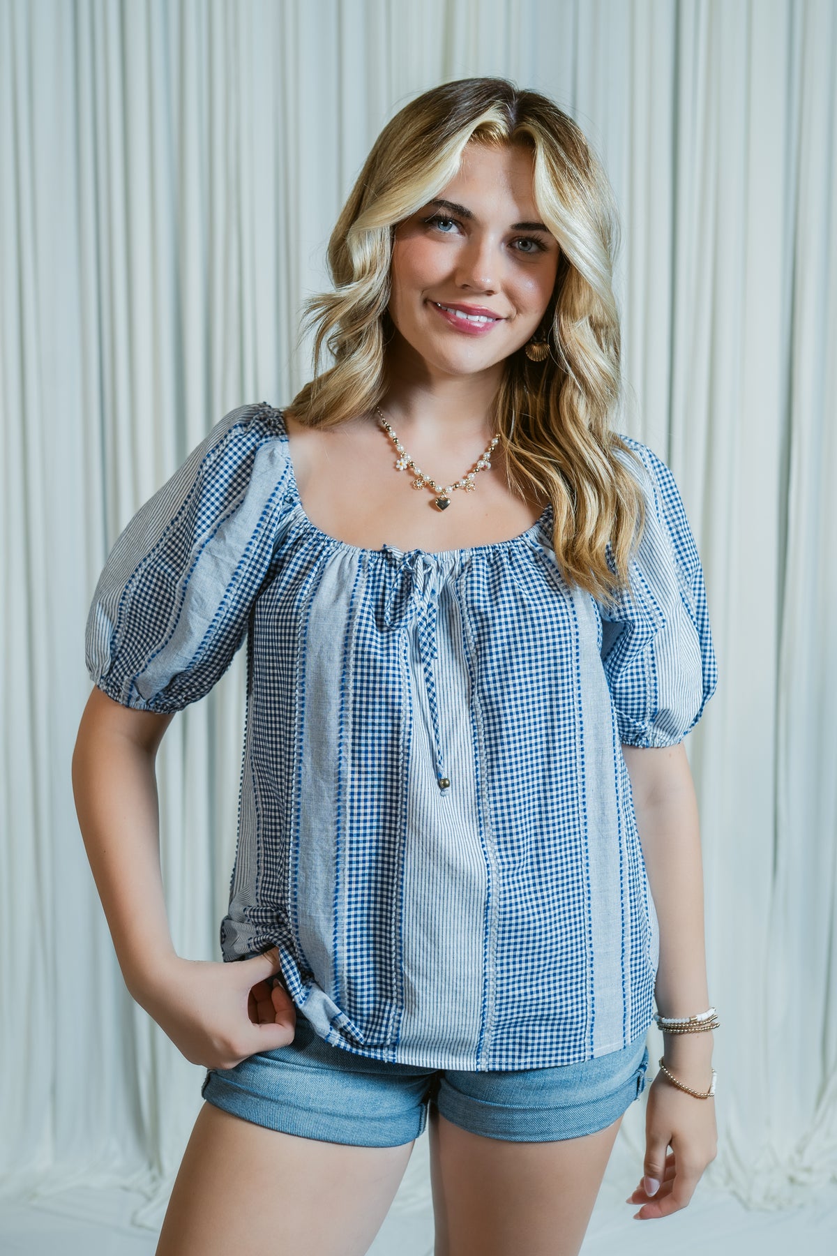 Posy Patch Puff Sleeve Blouse