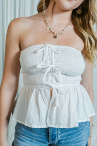 Sweetheart Lane Smocked Tube Top