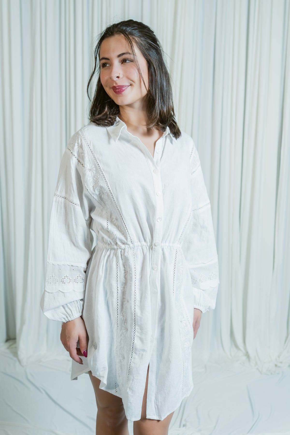 Lali Cotton Coverup W/ Lace Detailing