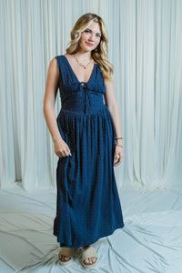 Stasia V-Neck Front Tie Maxi Dress