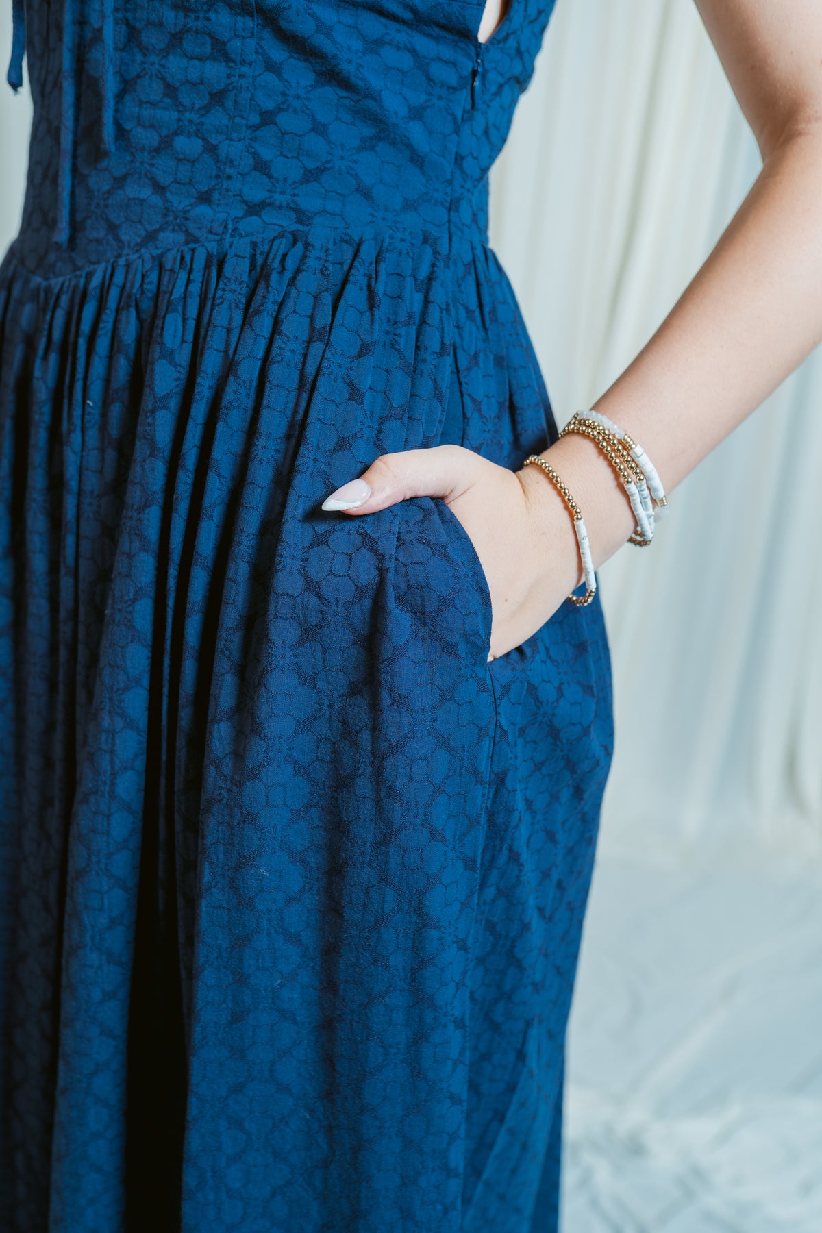 Stasia V-Neck Front Tie Maxi Dress