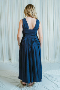 Stasia V-Neck Front Tie Maxi Dress