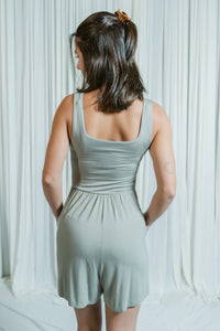 Casually Cute Square Neck Sleeveless Modal Romper