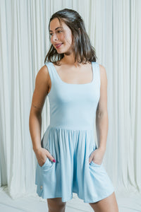Casually Cute Square Neck Sleeveless Modal Romper