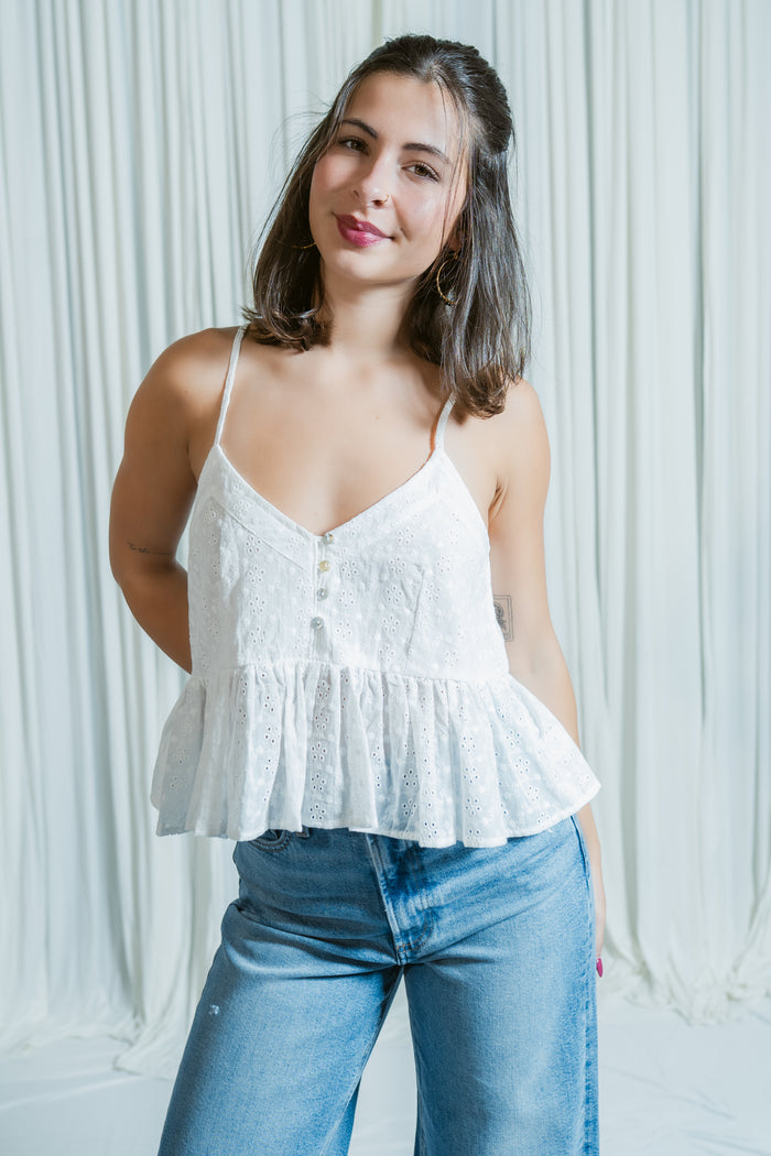 Daisy Lane Eyelet Tank Top
