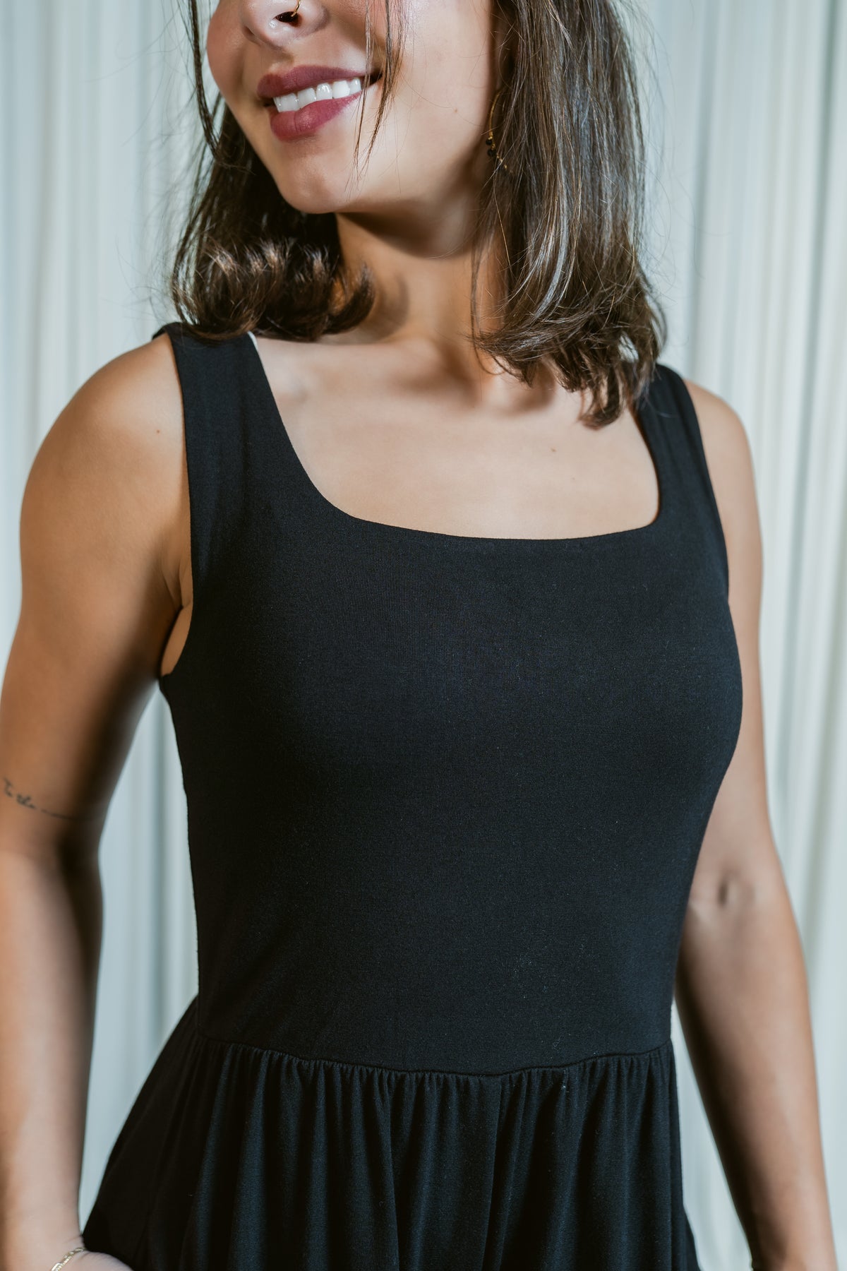 Casually Cute Square Neck Sleeveless Modal Romper