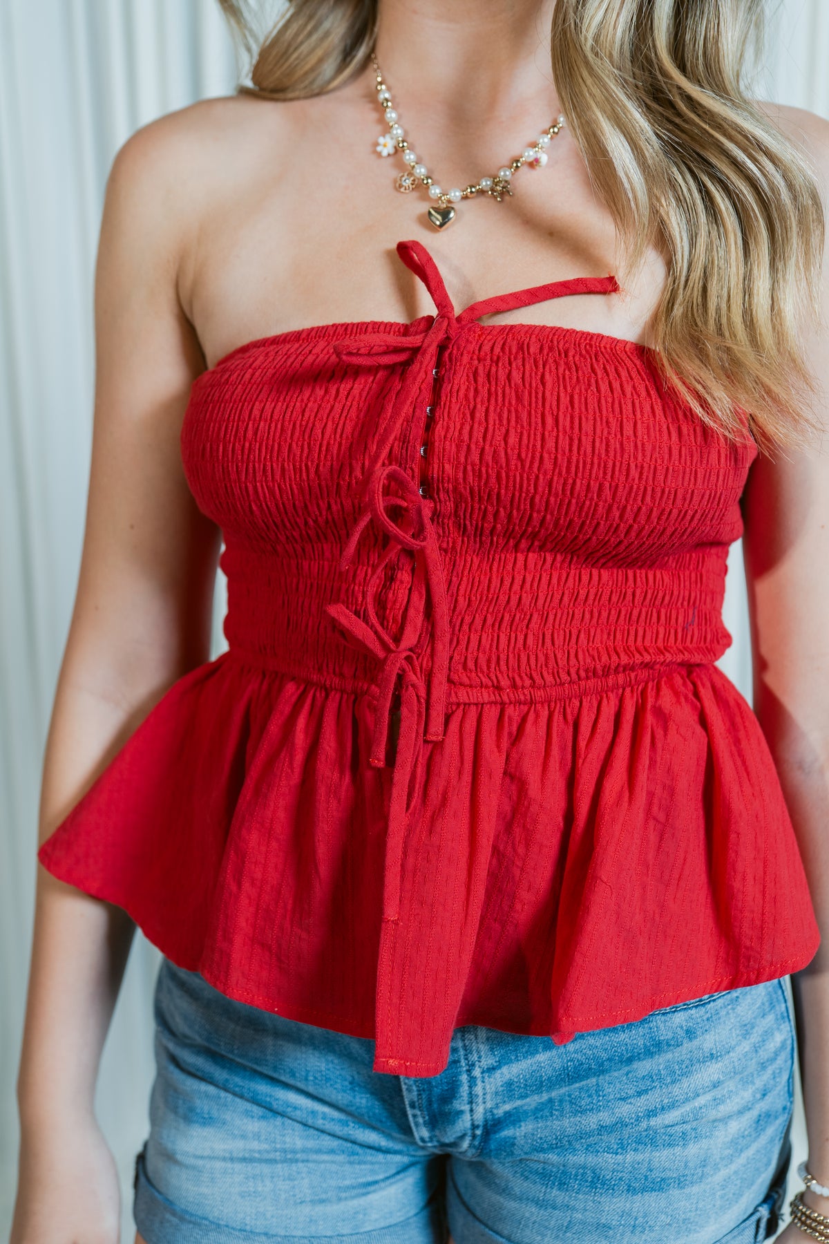 Sweetheart Lane Smocked Tube Top