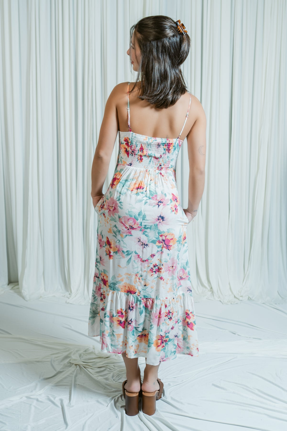 Blooming Keepsake Quilted Button Maxi