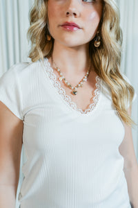 The Everly Lace Knit Top