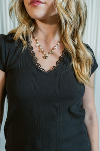 The Everly Lace Knit Top