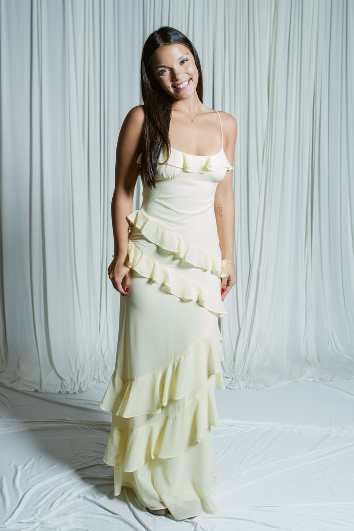 Picture Perfect Ruffle Maxi Dress