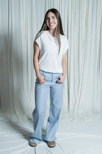 Hampton Days Patch Pocket Wide Leg Linen Pants