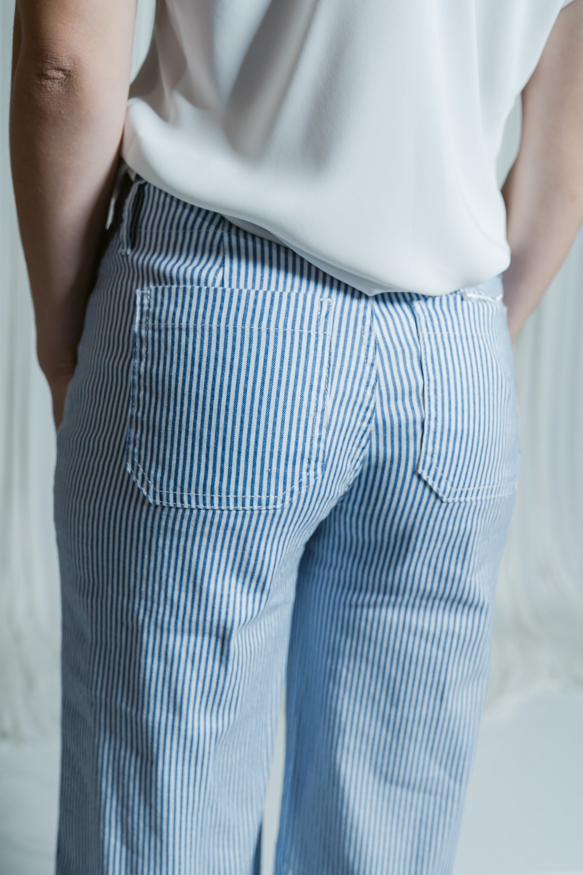 Hampton Days Patch Pocket Wide Leg Linen Pants
