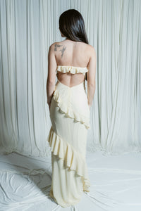 Bare Bliss Strapless Maxi W/ Ruffle Detail