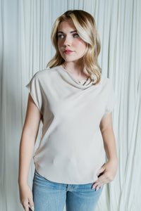 Dolman Cowl Neck Blouse