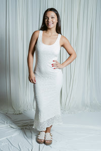 Postitano Romance Lace Midi Dress