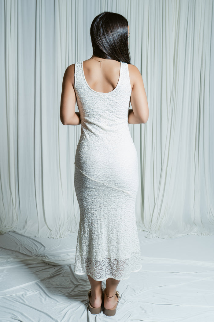 Postitano Romance Lace Midi Dress
