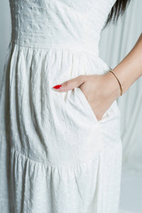 Majorca Eyelet Tiered Maxi Dress
