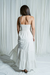 Majorca Eyelet Tiered Maxi Dress