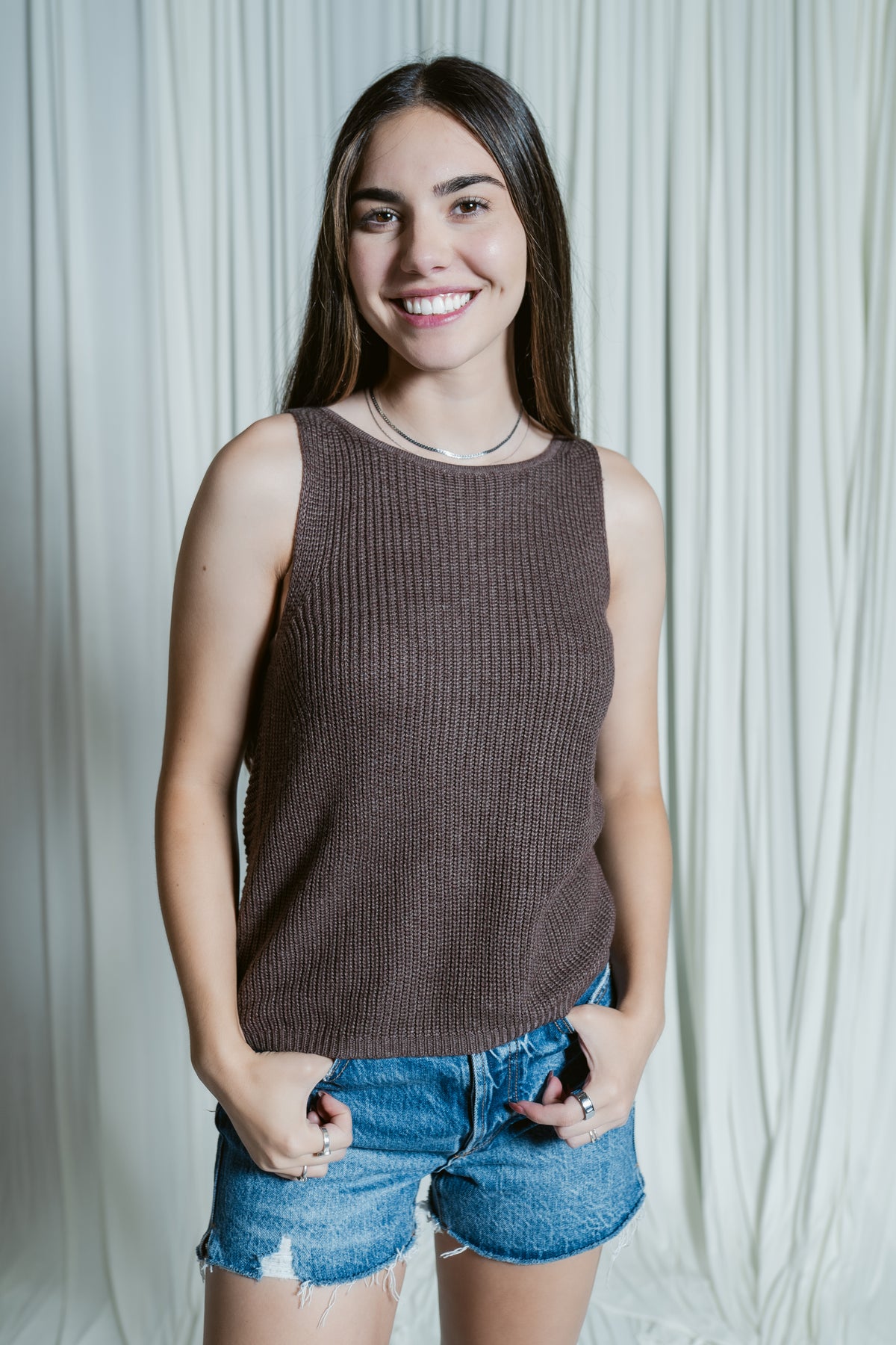Kelsie Knit Twist Tank Top