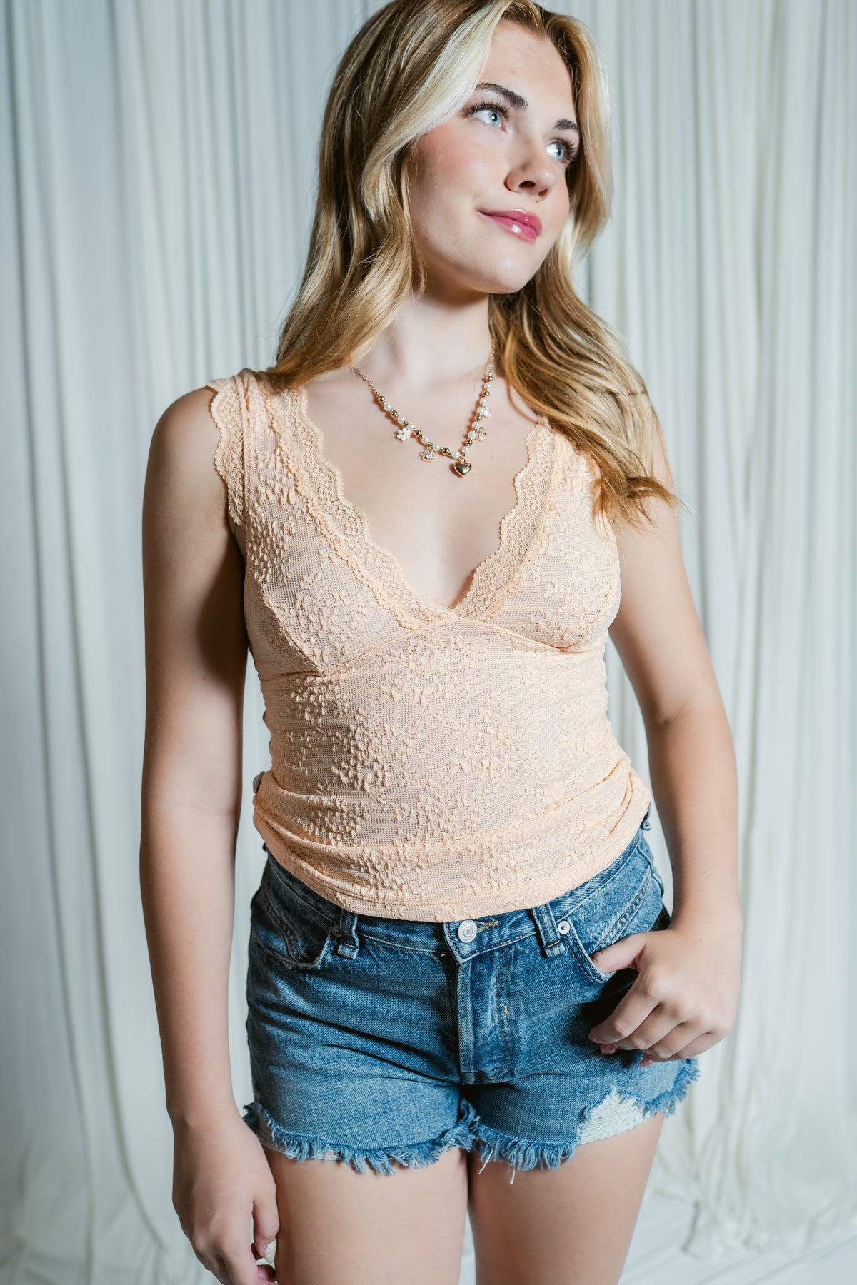 Loved You First Lace Tank Top