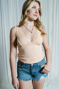 Loved You First Lace Tank Top