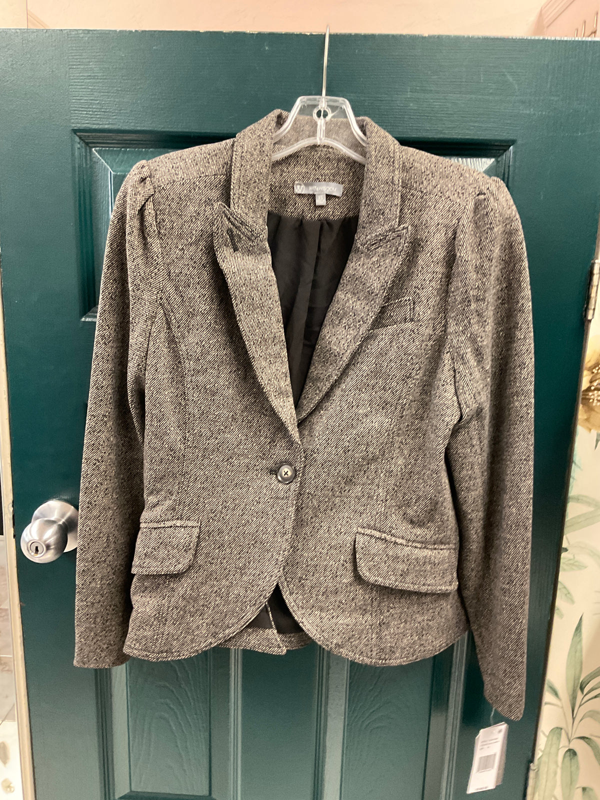 Aurelia Puff-Shoulder Tailored Blazer