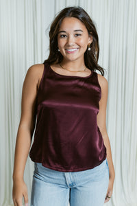 Alara Jersey Back Satin Tank Top