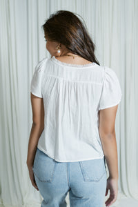 Georgia Lace Detail Short Sleeve Blouse