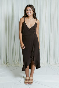 The Harper Wrap Midi Dress