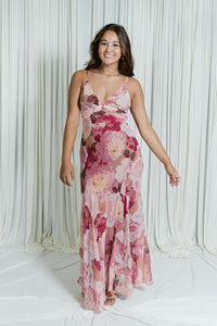 Romantic Floral Formal Maxi Dress