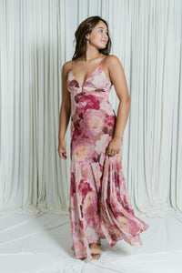 Romantic Floral Formal Maxi Dress