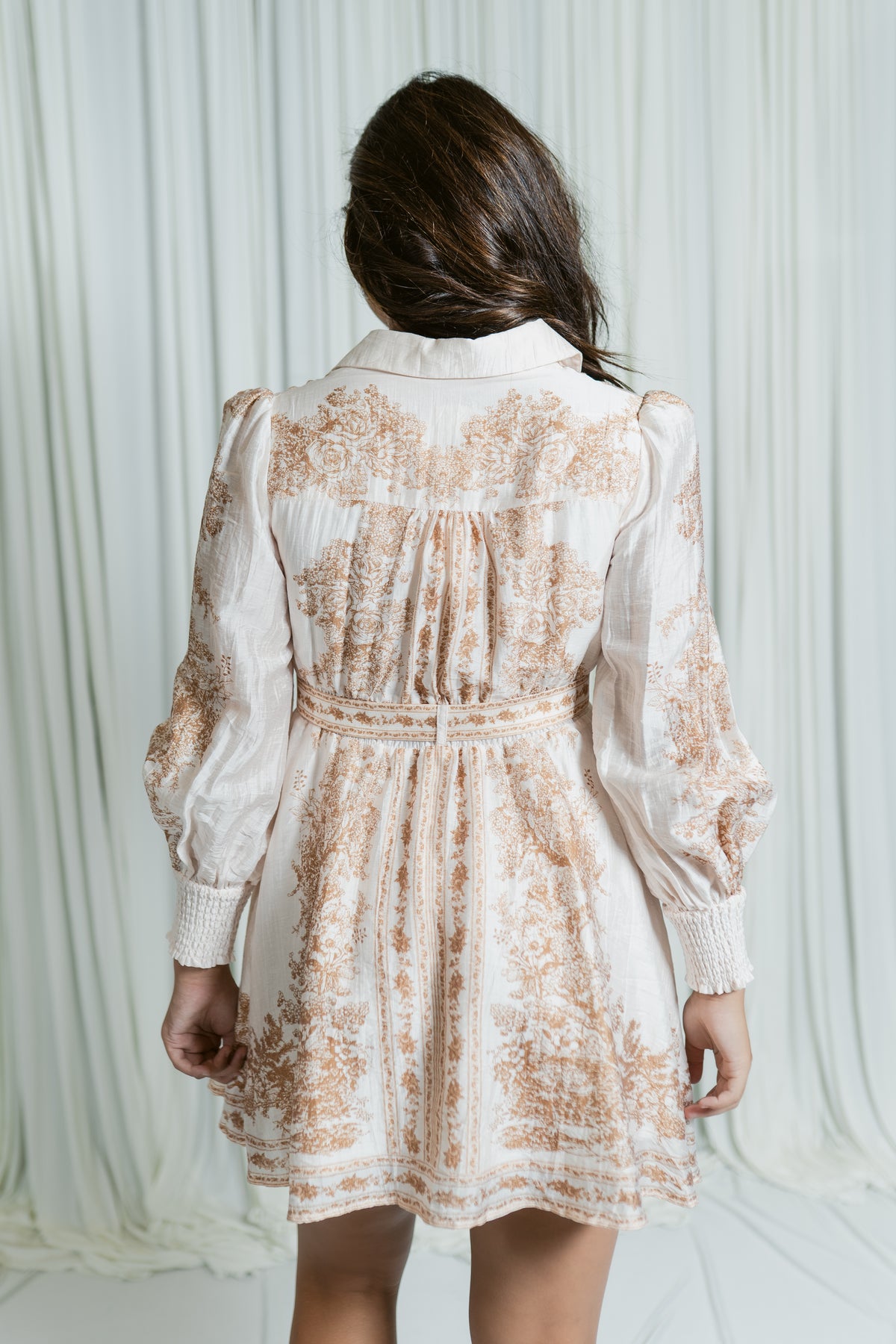 Sunday in Provence Button Down Mini Dress W/ Belt
