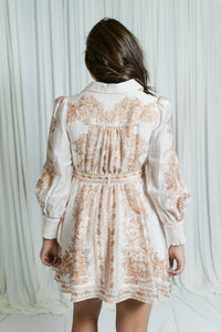 Sunday in Provence Button Down Mini Dress W/ Belt