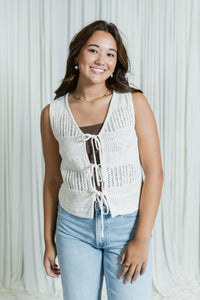 Still Cool V-Neck Tie Vest