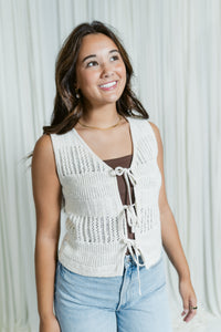 Still Cool V-Neck Tie Vest